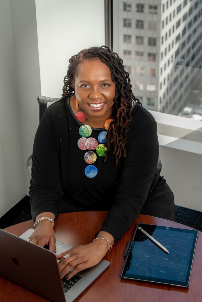 Meshell at a Desk